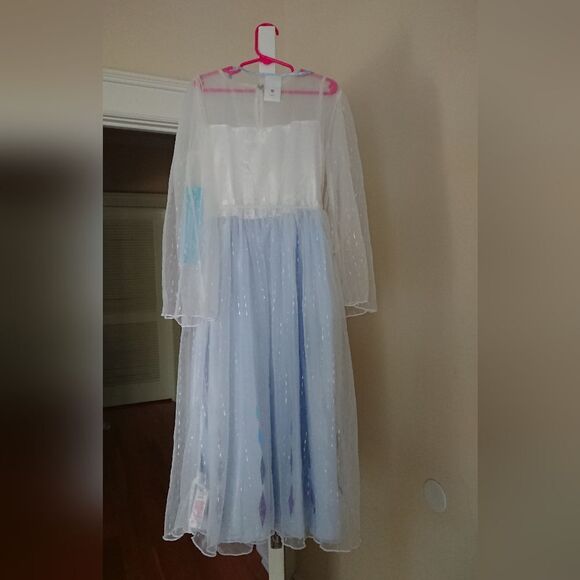 New Disney Store Snow Queen Elsa Sleep Gown Girls size 7/8 - Picture 4 of 12